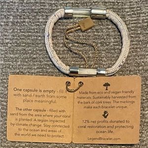 Legend Bracelet with empty capsule to fill with beach sand